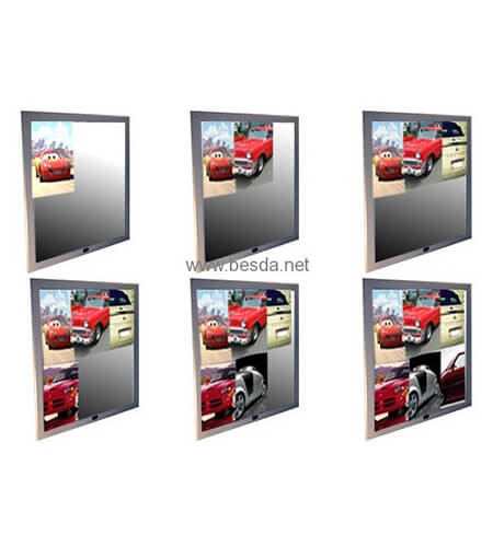 LED magic mirror with 6posters