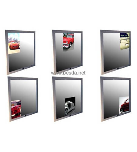 LED magic mirror with 6posters