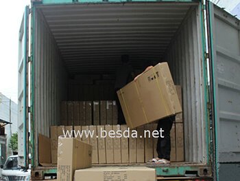 LED walking billboard container loading