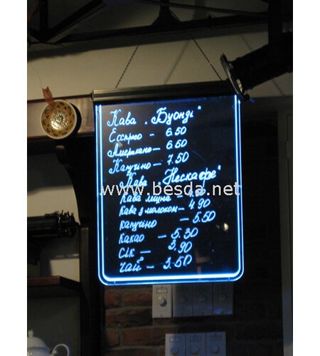 LED writing board in Cafe
