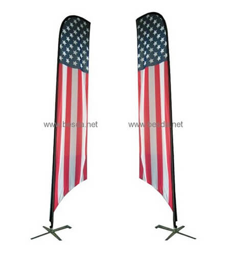 Besda beach flag feather flag Double sides BFD-F1