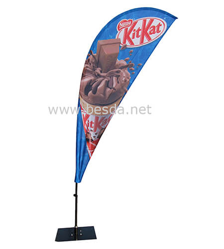 Beach flag Drop flag with printed strip BFW-3 3