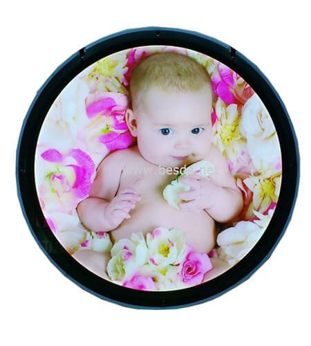 LED Acrylic crystal light box photo frame with round shape CD-5 2