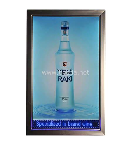 Ultra thin light box with LED scrolling message LB-4