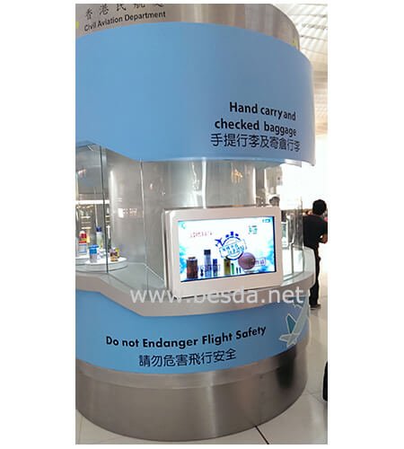 Transparent LCD Display in Hongkong Airport