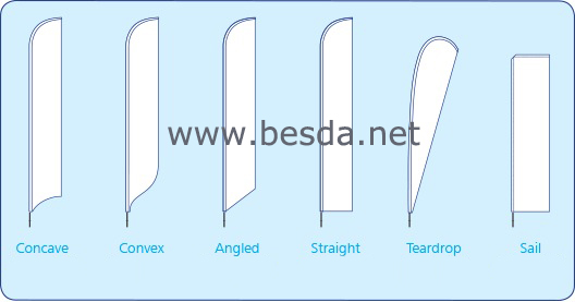 All Beach Flag Shapes
