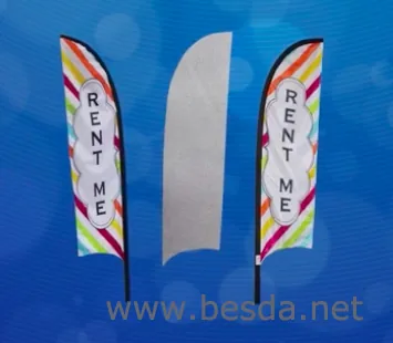 Fly banner double sides view with 3layers
