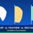 Illustrated cover comparing teardrop, feather and rectangular flag shapes on poles