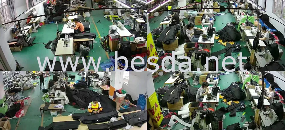 Beach flag sewing line, Foshan workshop